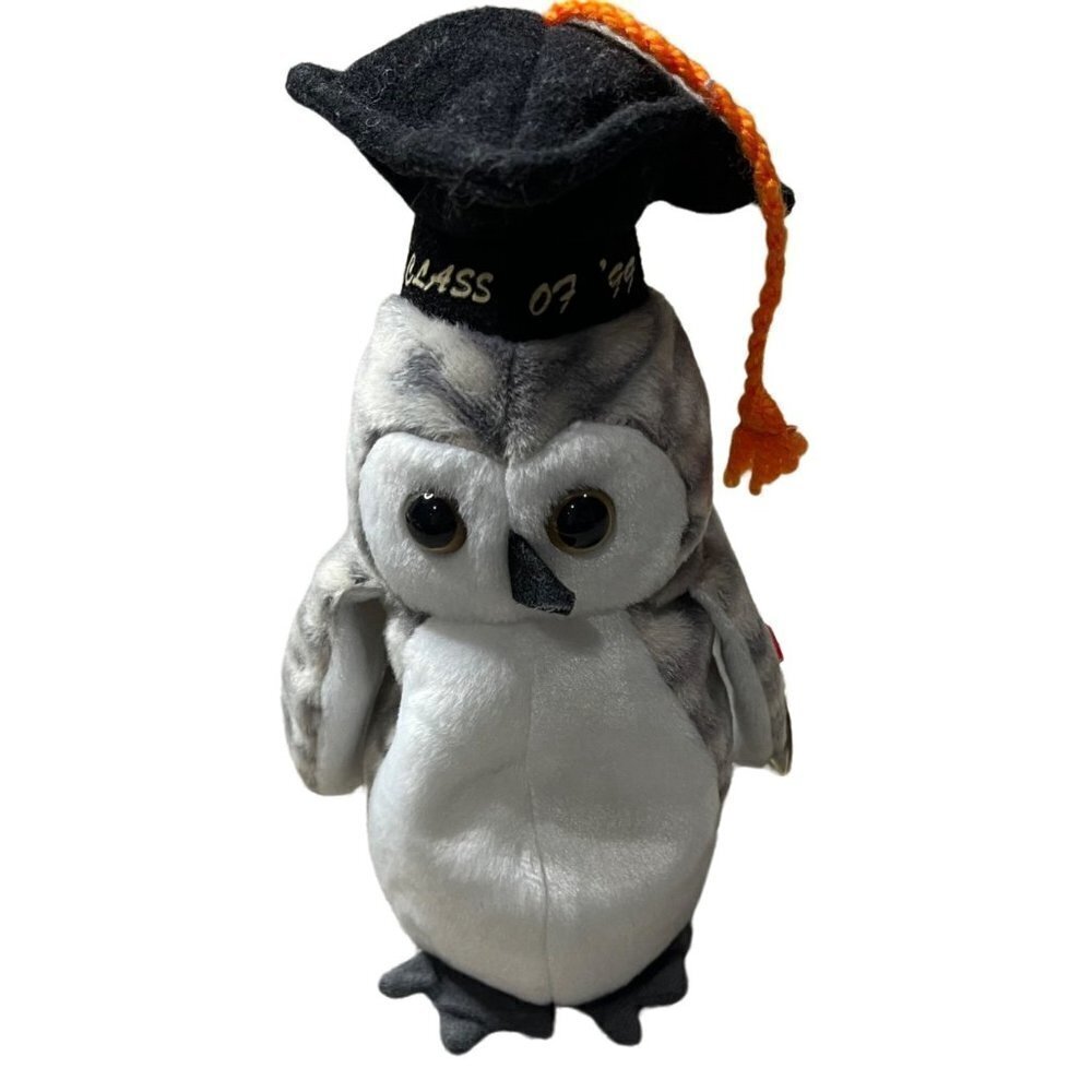 TY Beanie Baby- Wiser the Owl "Class of '99"